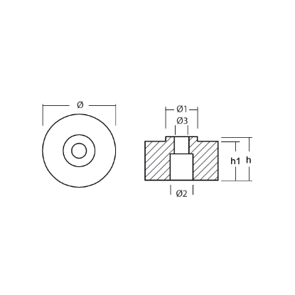 OXE - DIESEL Anode lower yoke - Anodo per forcella inferiore Oxe Diesel
