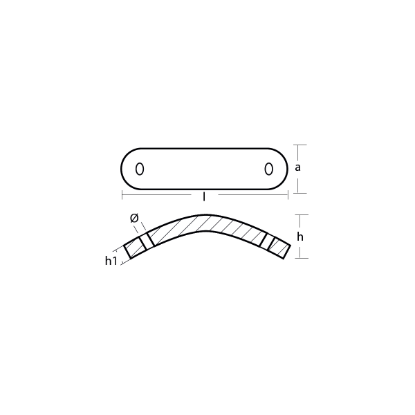 Selva curved anode plate for engine - Piastrina curva per motori Selva