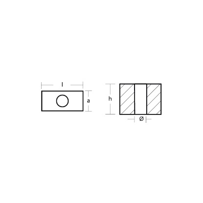 Tohatsu cube anode - Anodo a cubo Tohatsu