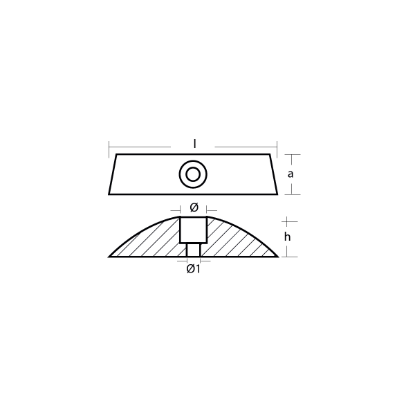 Volvo small plates for folding propeller 110,120, S-B, S-C (sold in pairs)