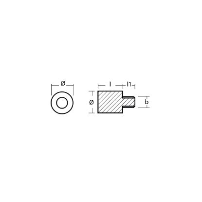 Volvo Penta pencil anode Ø16 L.13