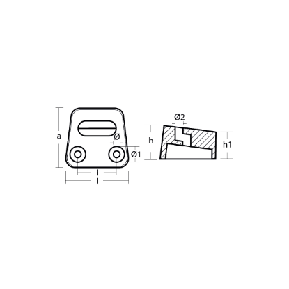 Volvo Penta transom plate - Piastra di poppa Volvo Penta