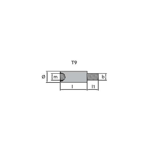 Volvo Penta pencil anode Ø15 L.30