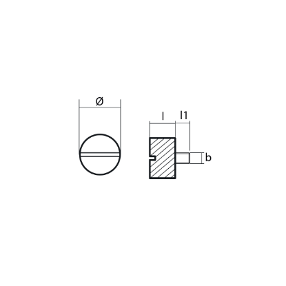 Volvo Penta rod anode for folding propeller - Barrottino per Elica abbattibile Volvo Penta