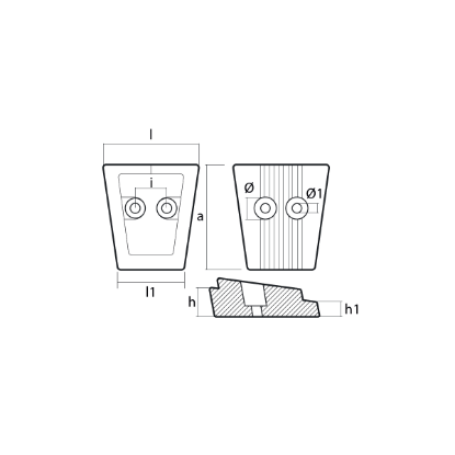 Volvo Penta Transom anode plate - Anodo per piastra di poppa Volvo Penta