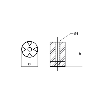 Volvo Penta Propeller anode for IPS drive - Anodo cassa inferiore Volvo Penta