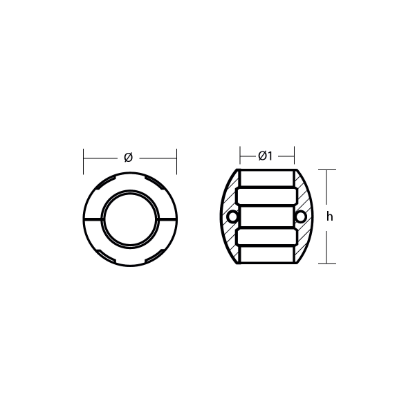 Volvo Penta anode for coupling bar- Bracciale per barra di accoppiamento Volvo Penta