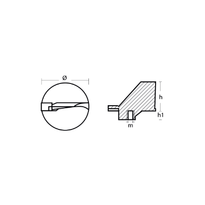 Yamaha Trim Tab anode - Pinna per fuoribordo Yamaha