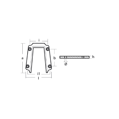 Yamaha Plate for stern drive - Placca per Entrofuoribordo Yamaha