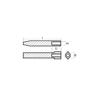 Yamaha Small anode for crankcase cylinder - Anodo interno per motore Yamaha