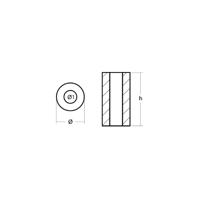 Yamaha Small anode for crankcase cylinder - Anodo interno per motore Yamaha