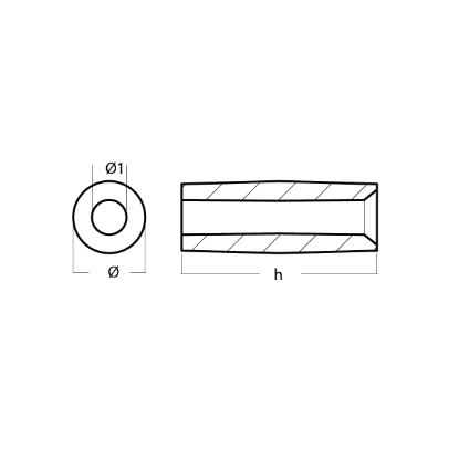 Yamaha Small anode for crankcase cylinder - Anodo interno per motore Yamaha