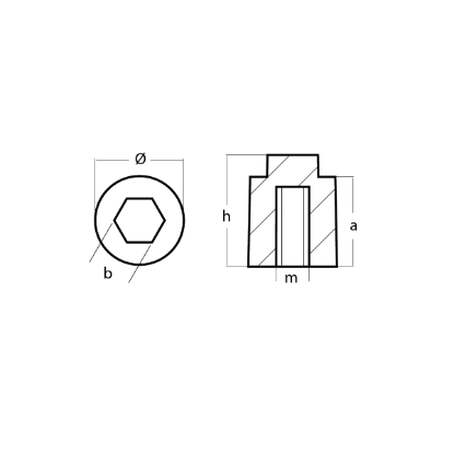 Yamaha Small anode for crankcase cylinder - Anodo interno per motore Yamaha
