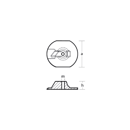 Yanmar Anode For Gear Housing Plate A - Anodo per scatola ingranaggi Yanmar