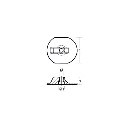 Yanmar Anode For Gear Housing Plate B -  Anodo per scatola ingranaggi Yanmar