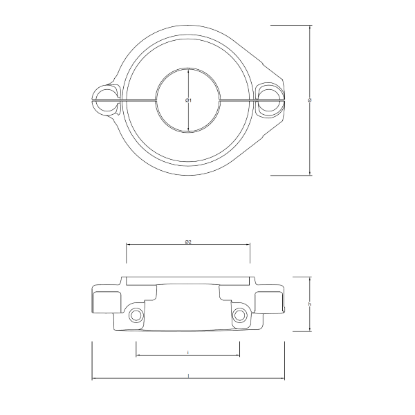 Volvo Penta split collar for saildrive