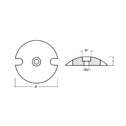 Alamarine Jet disc anode  -  Disco per motori Alamarine Jet
