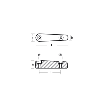 Arneson Small Bar anode - Barra piccola per motori Arneson