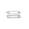 Hamilton Jet long  bar anode - Placca grande ovale per Hamilton Jet