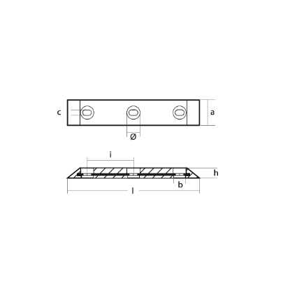 Kamewa bar with 3 holes