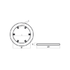 Kamewa small Collar anode with straps - Collare piccolo con inserti asolati Kamewa