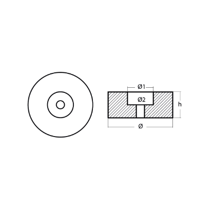Kamewa disc anodes - Disco per motori Kamewa