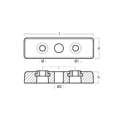 Fernstrum keel cooler  5''x 2' 'x 0,8"
