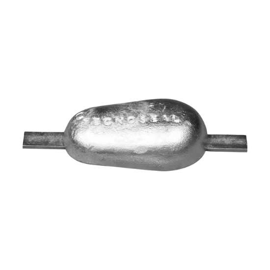 Tear drop weld-on anode