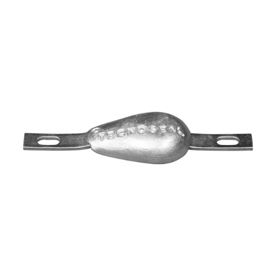 tear drop bolt-on anode 0,6kg with slotted holes H.C.200