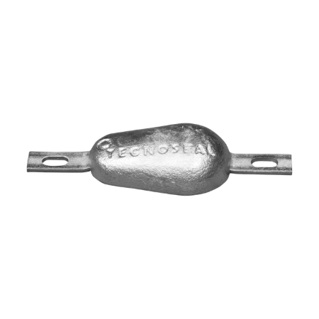 tear drop weld-on anode 0,7kg with slotted holes H.C.200