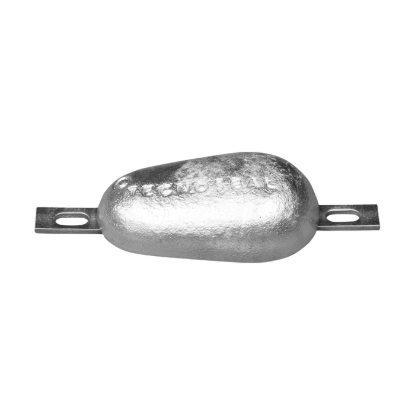 Tear drop bolt-on anode 1 kg with slotted holes H.C.200