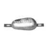 tear drop bolt-on anode 1kg with slotted holes H.C.220