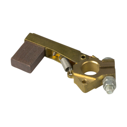 Silver shaft grounding Ø 45 - N.1 silver bathed ring with N.1 brush holder and N.1 brush