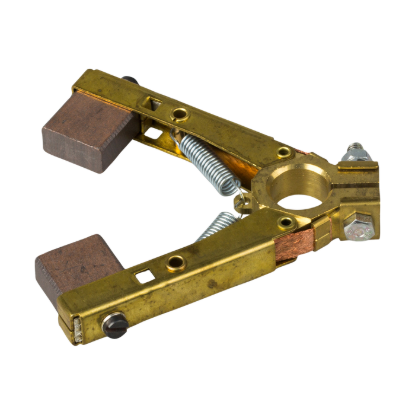 Silver shaft grounding Ø 110 - N.1 silver bathed ring with N.1 brush holder and N.2 brushes