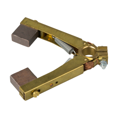 Silver shaft grounding Ø 155 - N.1 silver bathed ring with N.1 brush holder and N.2 brushes