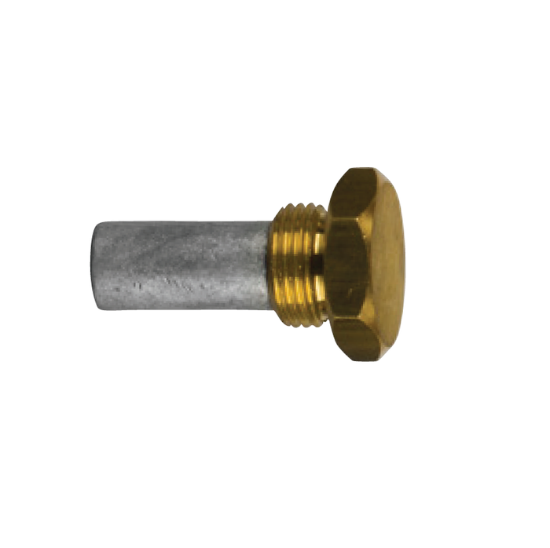 AIFO-FTP pencil anode Ø 13 L.26 complete with brass plug th.18X1,5