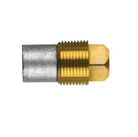 Caterpillar  pencil anode Ø 22 L.20 complete with brass plug th.3/4''GAS