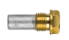 Nanni Mercedes pencil anode Ø 10 L. 17 complete with brass plug th.16x1,5