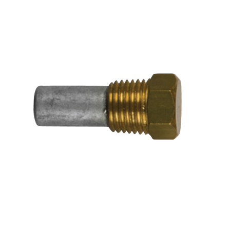 Onan Staafanode Zink Only Ø13 L. 26 Compleet With Brass Plug th.3/8'' Bspt