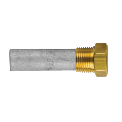 Sen-Dure pencil anode Ø 9,5 L. 51 complete with brass plug th.1/8'' NPT