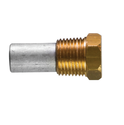 Sen-Dure pencil anode Ø 9,5 L. 51 complete with brass plug th.1/8'' NPT