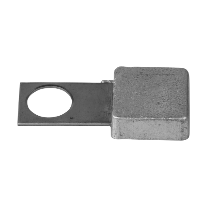 Plate for standing buoy with stainless steel strap insert