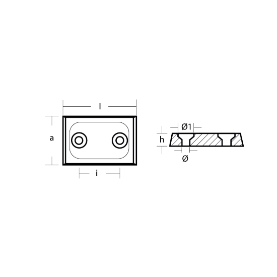 Plate for Flaps BOSTON 70x50x14 H.C. 33