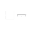 Plate for Flaps SQUARE without holes 100x100 h10
