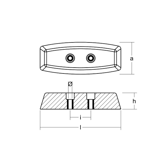 Humphree plate 149x59x30 c.f. 38