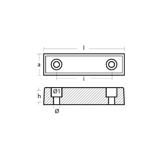Volvo Penta QL Trim Tab anodes