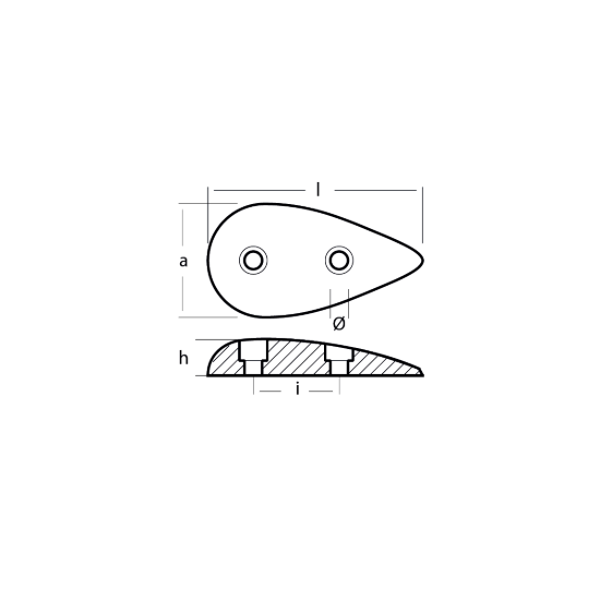 USA plate series - tear drop 85X46X14 H.C.34