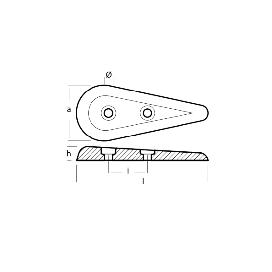 USA plate series - tear drop 136X58X14 H.C.41