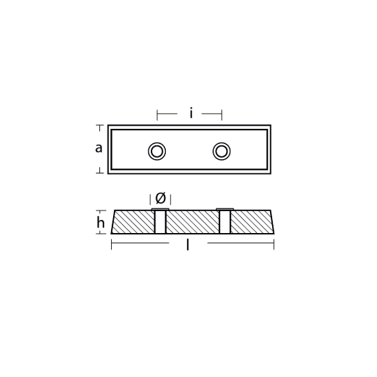 Bennet trim tab anode 1 anode only