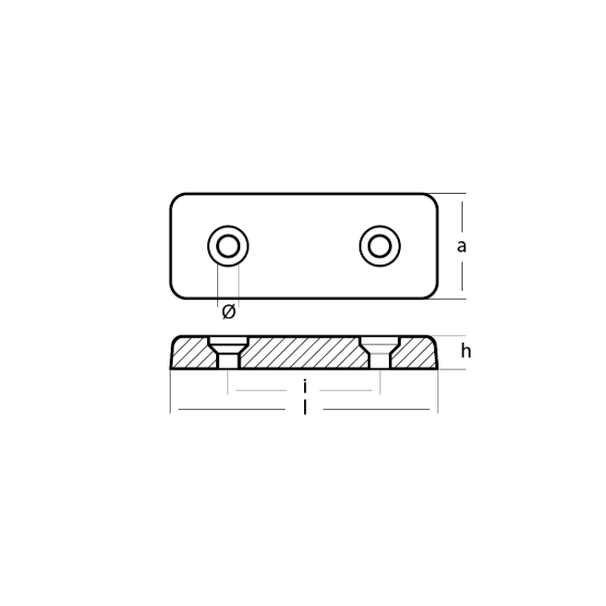 Sea Strainer anode plate  81x32,1x10